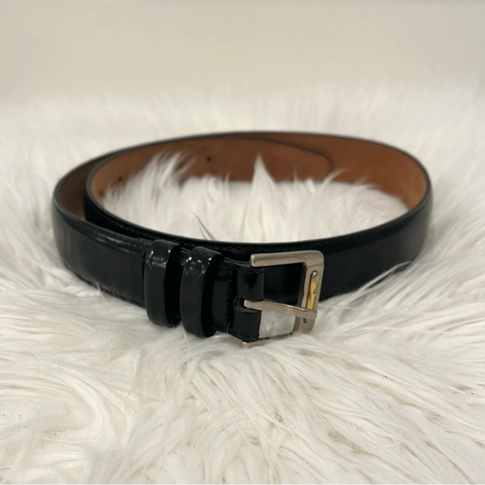 Christian Dior Monsieur Vintage Leather Black Belt